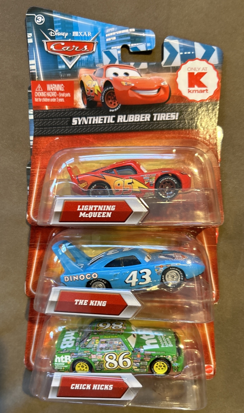 2010 Disney Pixar Cars (3)Kmart Synthetic Rubber Tires Lightning, King