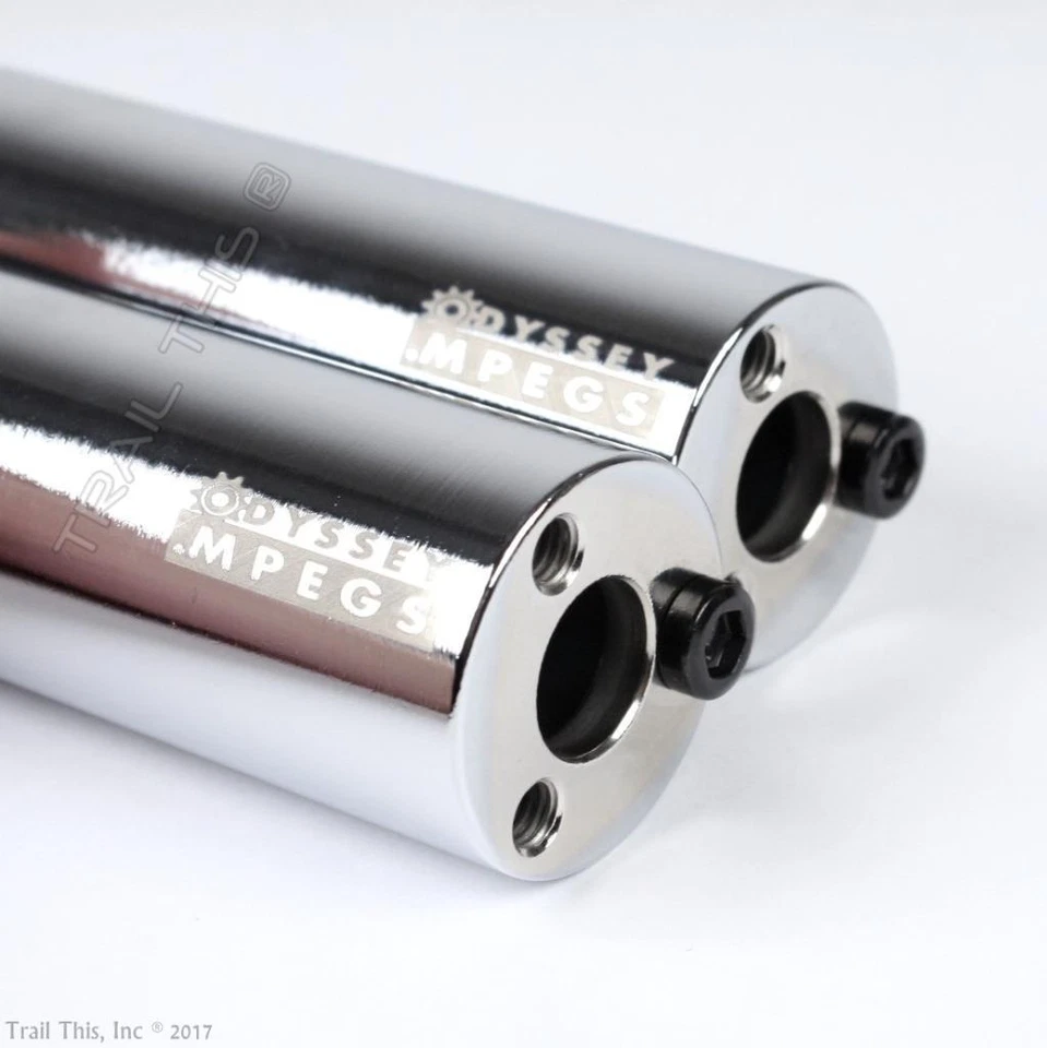 Odyssey MPEG Chrome BMX Bike Pegs 4" 14mm 3-Position w/ 3/8"Adaptor 1-Pair MPEGS - Image 2 of 3