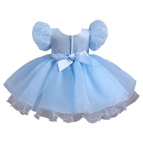 Baby Girl Princess Tutu Dress Newborn Summer Short Sleeve Birthday Party Clothes - Picture 39 of 53