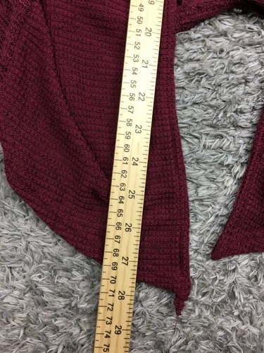 American Eagle Cardigan Womens Size Medium Dark Red Open Front Lightweight - Picture 9 of 11