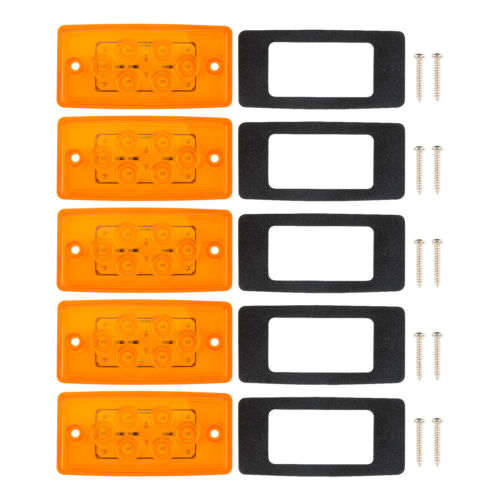 Trailer Truck Cab Light 6LED Amber Top Roof Running Cab Marker-Lights US - Picture 2 of 12