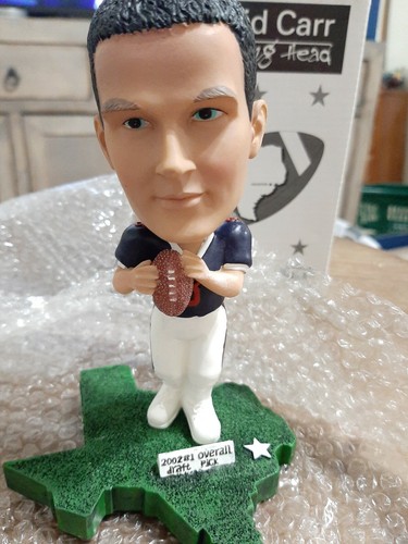 New David Carr Houston Texans Bobblehead 2002 1st Draft Pick Blue Jersey NIB - Picture 3 of 9