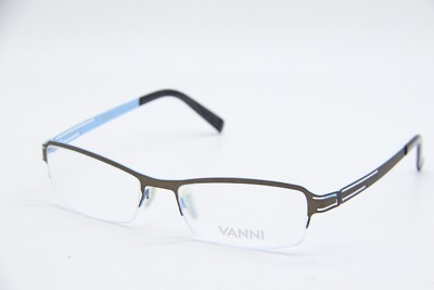 NEW VANNI V1095 C356 BRONZE BLUE BLACK AUTHENTIC EYEGLASSES FRAMES 52-17