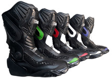 Bottes Racing dans la Peau De pour Moto Avec Protections Rigide -barres Torsion