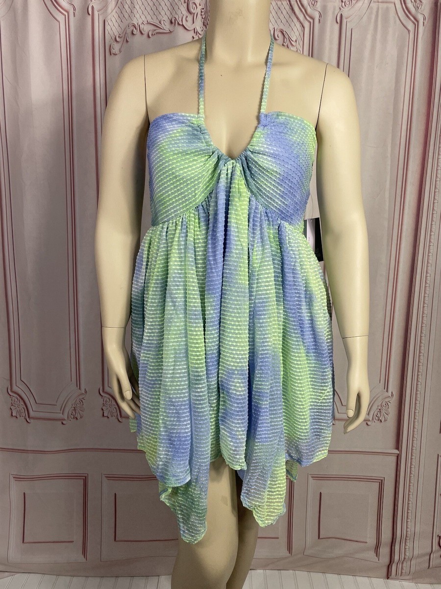 Wild Fable Women's Green Tie Dye Halter Neck Fairy Dress XXL Party Cocktail  Dres | eBay