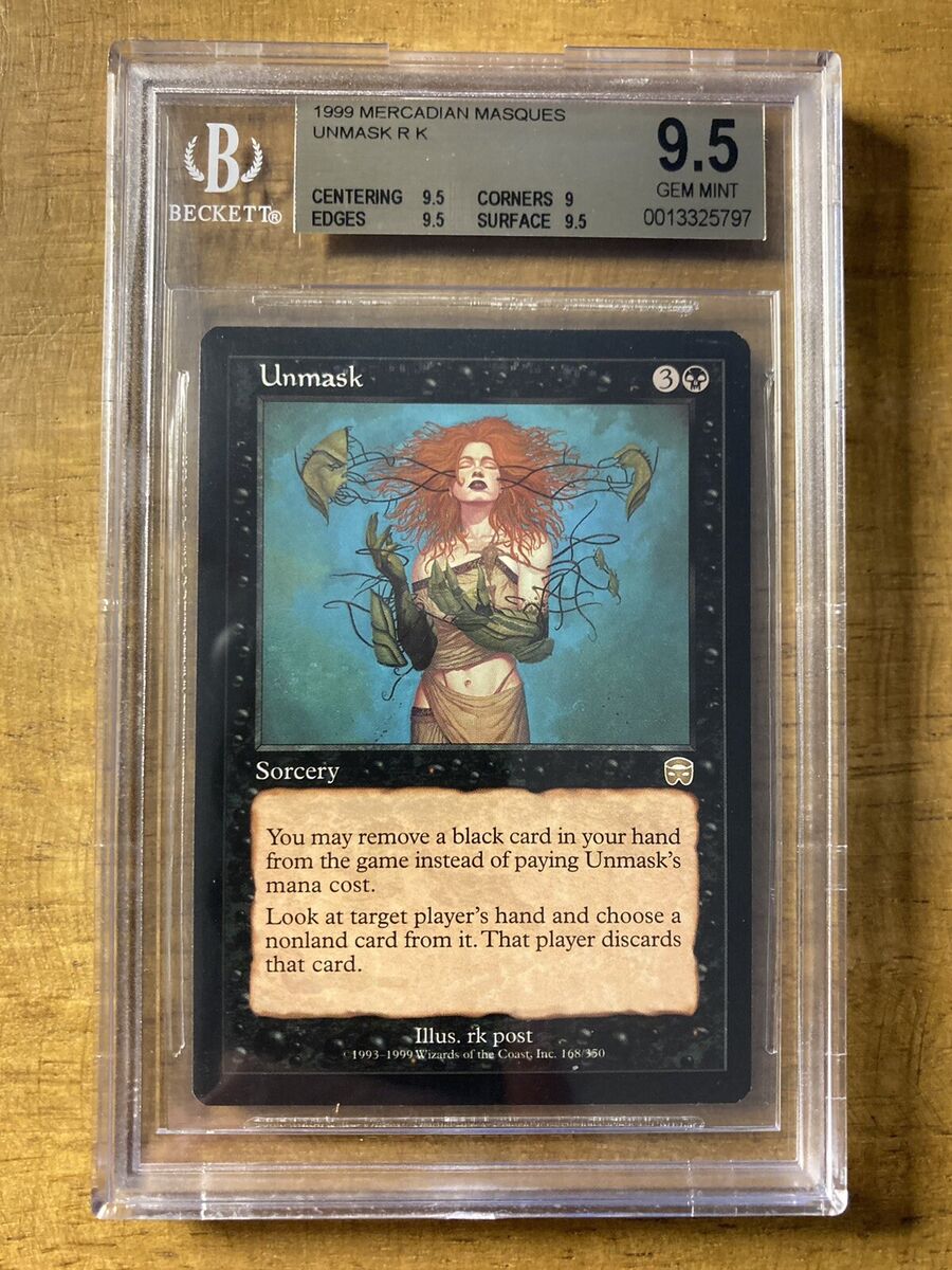 MTG✨UNMASK ✨Mercadian Masques BGS 9.5 GEM MINT RARE 1999 MTG✨UNMASK ✨Mercadian Masques BGS 9.5 GEM MINT RARE 1999