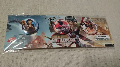 Battleborn Buttons 3 Pack Arcade Nerd Block Exclusive NEW