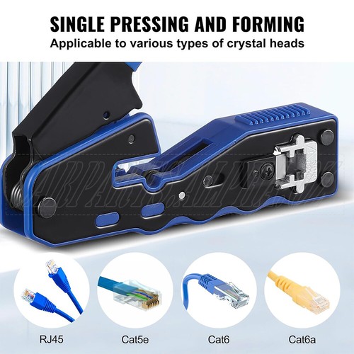 RJ45 Crimper Crimping Tool Cat5e 6 7 HD Pass Through Network Cable Connector - Picture 7 of 12