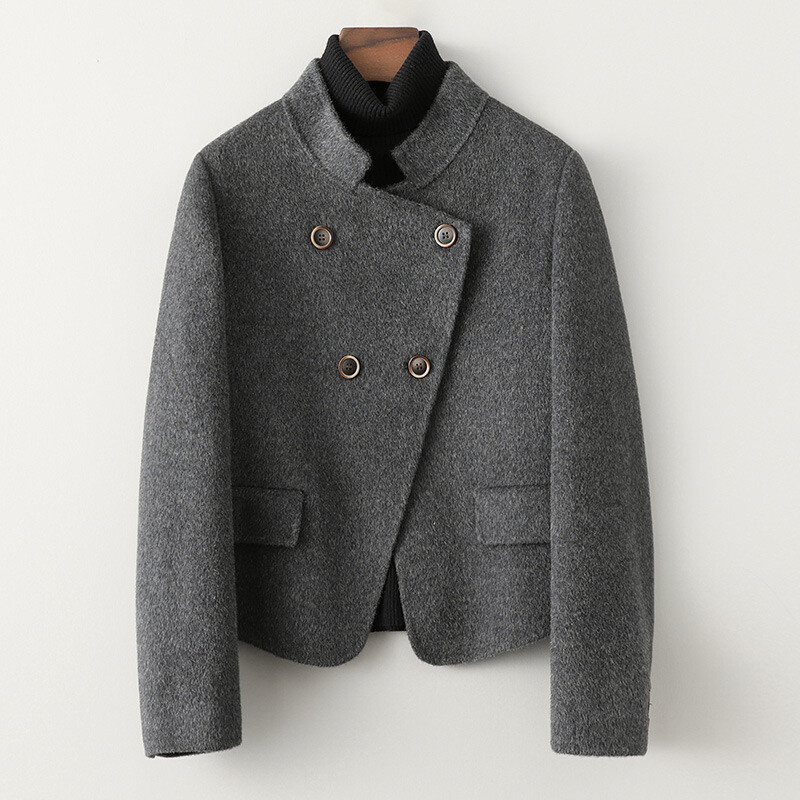 美品 DEVOA 17aw coat u-brid wool サイズ2 Prada single-breasted Wool Coat | Grey | FARFETCH