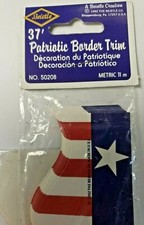 Beistel Creation Patriotic Scallpd Border Trim 37' New in Package