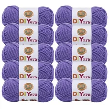 (10 Pack) Lion Brand Yarn 205-147B DIYarn Yarn, Purple