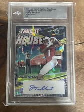 1/1 JALEN TOLBERT ROOKIE AUTO 2022 LeafValiant Take It To The House Crystal Blue