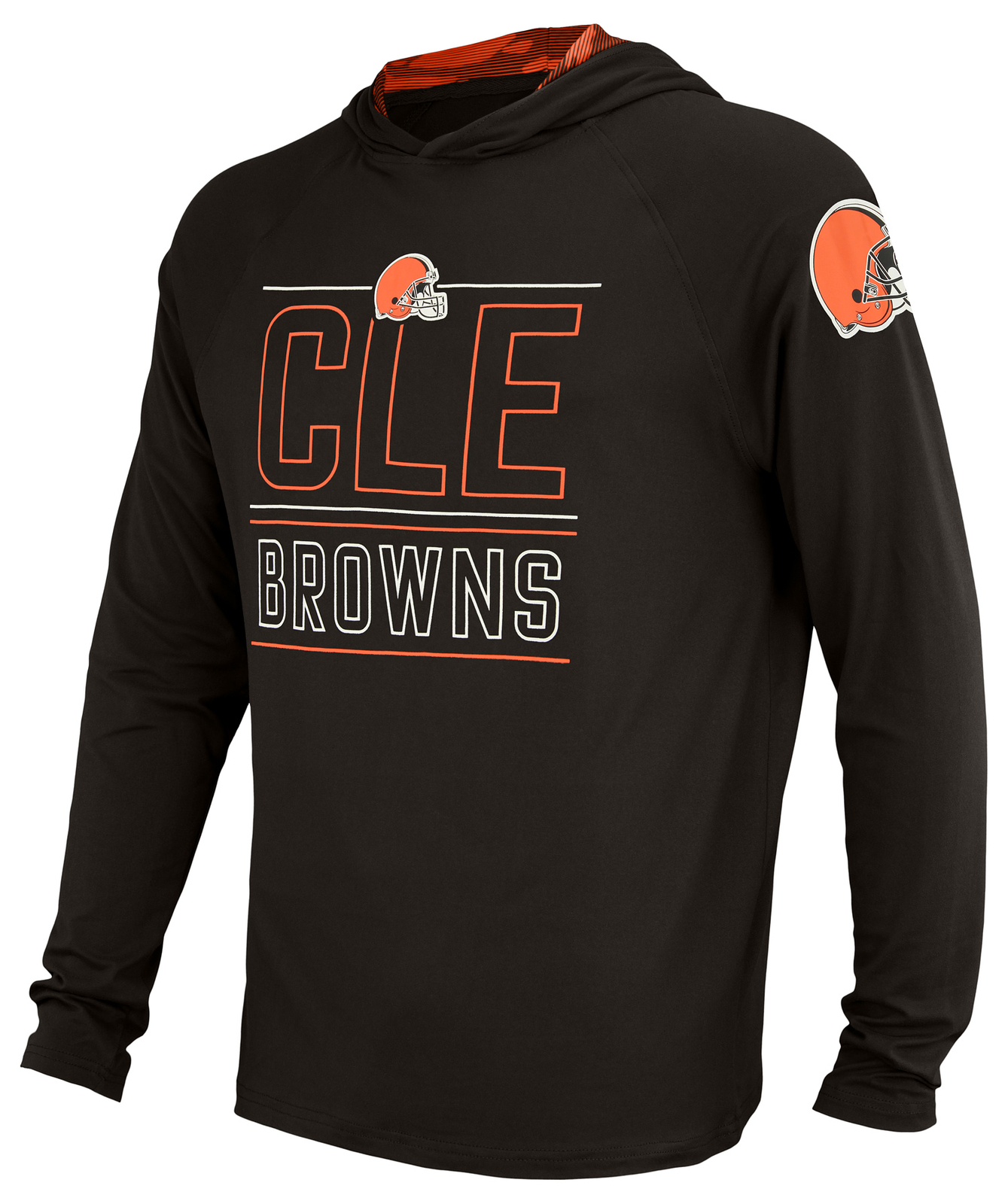 Толстовка с капюшоном Zubaz NFL Mens Cleveland Browns командного цвета с камуфляжными вставками