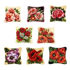 Floral Latch Hook Cushion Cover DIY Craft Needlework