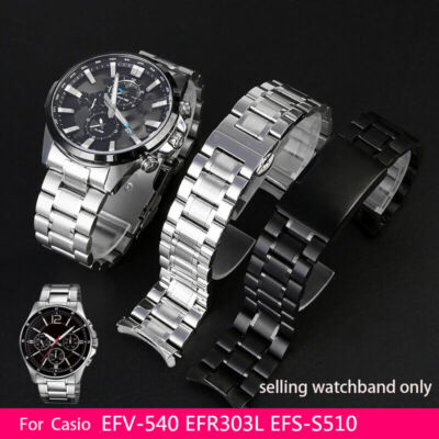 20 22mm Stainless Steel Watch Band Strap For CASIO EF-540 BEM501/506 Bracelet