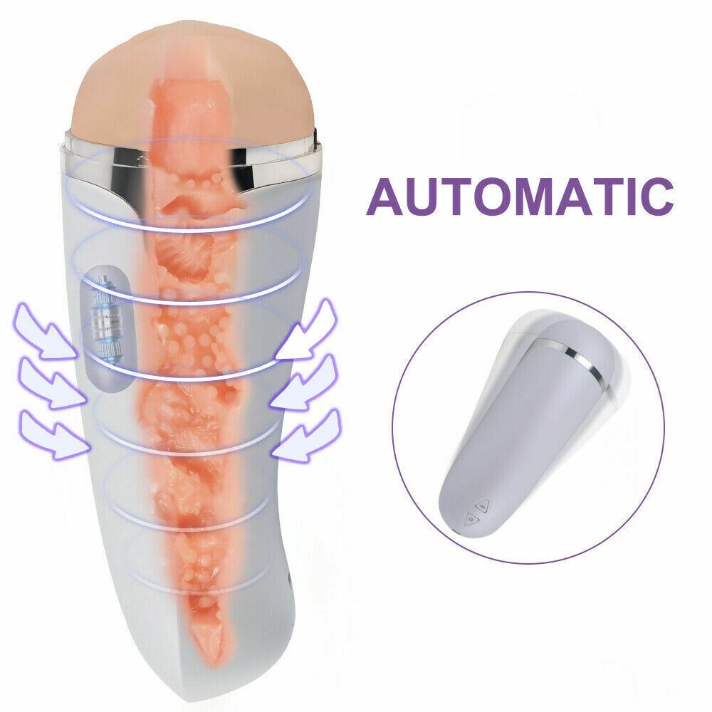 Male Masturbaters Automatic HandsFree Rotating Cup Thrusting Stroker Men Sex Toy