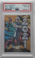 2021 Panini Certified Mac Jones Mirror Gold /25 Rookie #2021-20 PSA 10