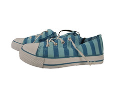 BNWT Little Girls Sz 11 Rivers Doghouse Brand Blue Stripe Lace Up Jogger Shoes