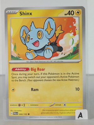 shiny shinx pokemon card value (Illustration Rare)[PAF]: Buy and Sell Prices & Values holofoil pattern or surface detail) Shinx - 068/193 - SV02: