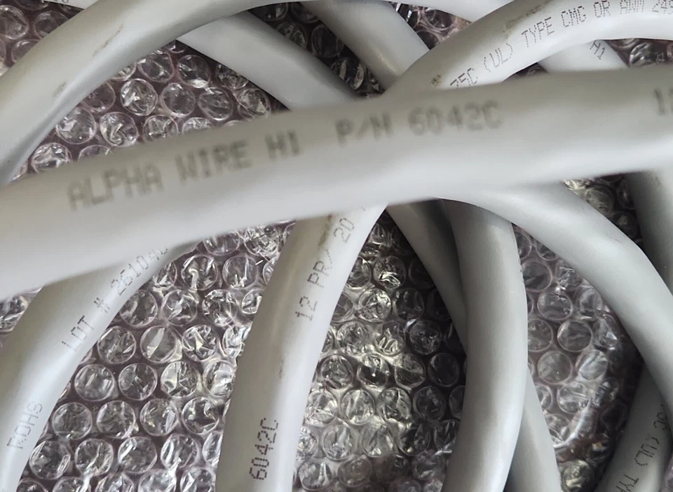 🆕️ Alpha Wire H1 6042C 12/PR 20 AWG 75C 屏蔽泵接口电缆 20 英尺  — 第 4/4 张图片