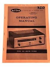 Vintage HH Scott Type 320 Operating Manual AM-FM Tuner Original Factory OEM
