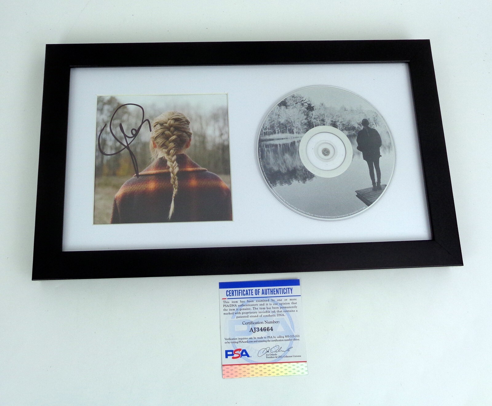 Taylor Swift Signed Autograph Evermore CD Framed PSA/DNA COA A