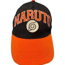 VTG 2002 NARUTO Orange/Black mesh snapback adjustable trucker hat