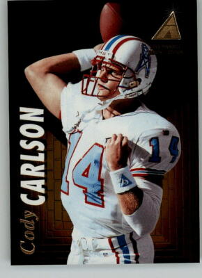 1995 PINNACLE ZENITH EDITION FOOTBALL CARD #40 CODY CARLSON HOUSTON OILERS