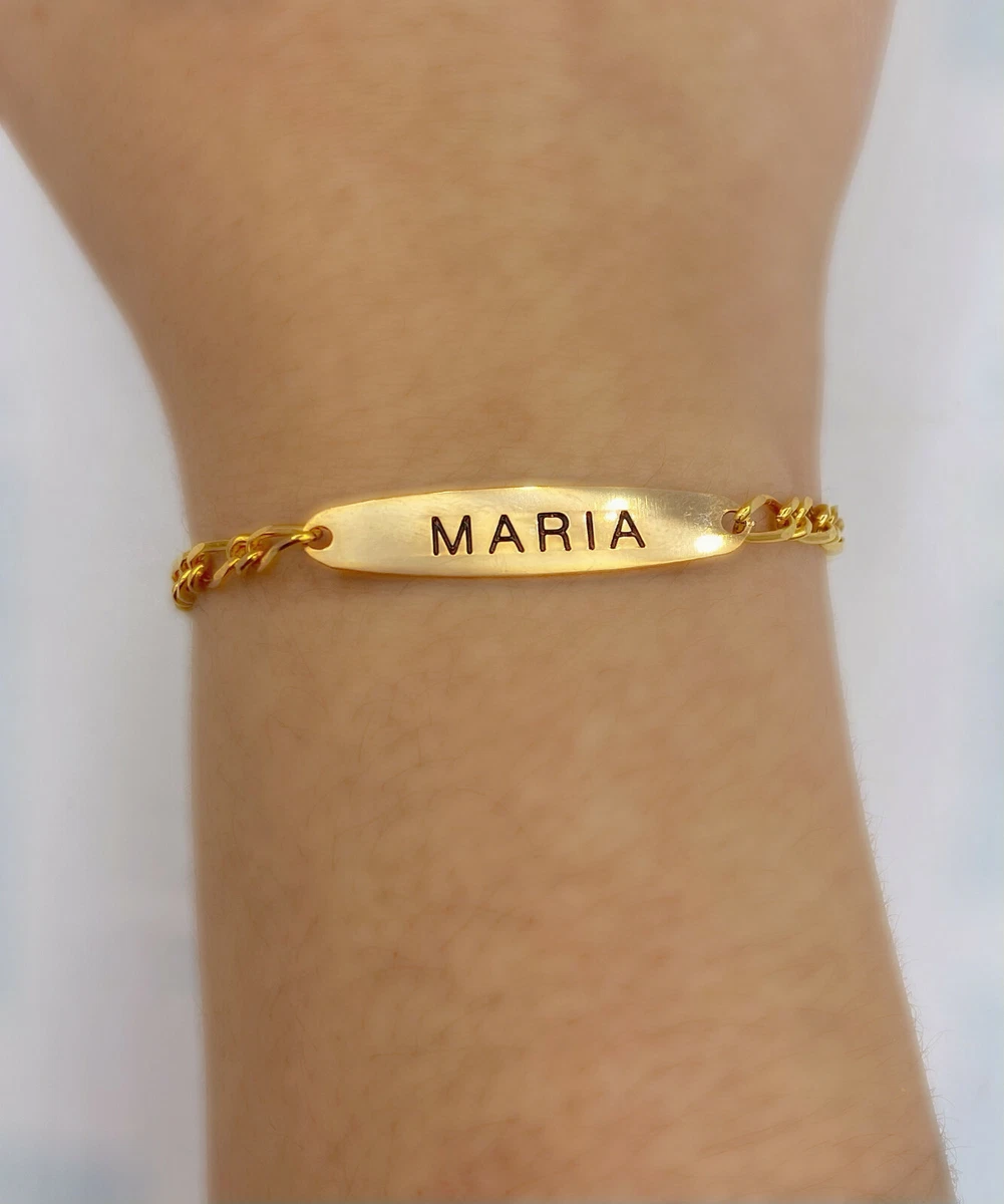 Fine Bracelet Maria Gold Plated Gold Name Bracelet Gift eBay