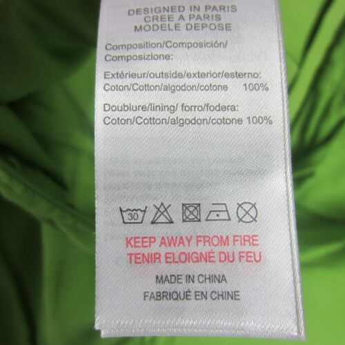 Jacadi Dress Girls 8A Lime Green Ruffle Long Sleeve Cotton Paris FRANCE New! - Picture 9 of 13