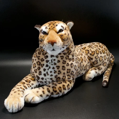 Leopard Spotted Cat Plush Best Made Toys Realistic Large Clean Vintage 15" EUC
