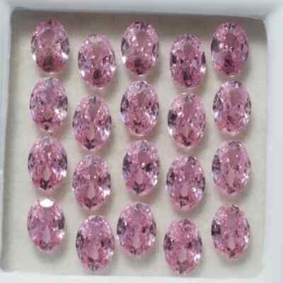 12 Pis Natural Pink Sapphire CERTIFIED Oval Shape Loose Gemstone 7x5 MM Lot