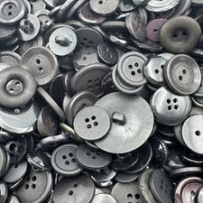 New Mixed Lot Of BLACK Premium Buttons All Sizes For Embellishments