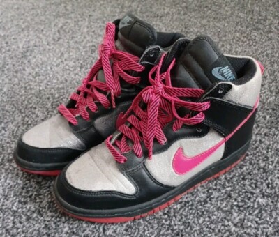 High Tops Light Pink And Black Nike Shoes NIKE Dunk High Top