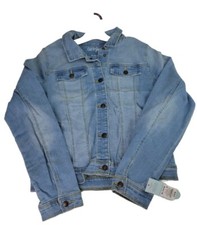 Cat Jack Kids Light Blue Denim Jacket Pockets, Snap Closure