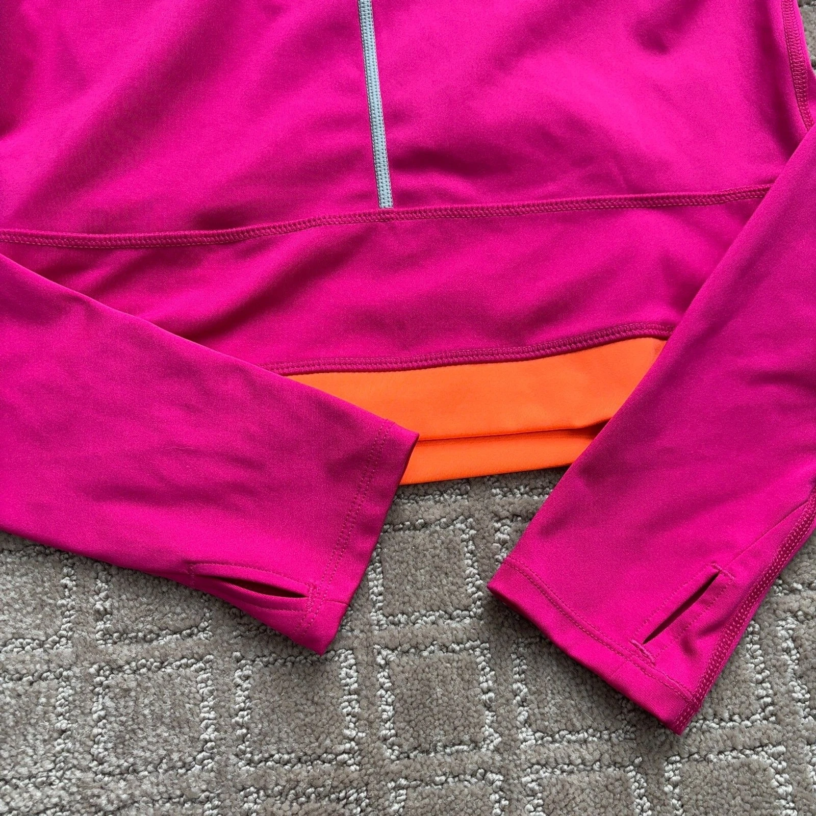 free-people-movement color block quarter zip cropped jacket