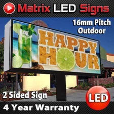 LED Sign Outdoor Full Color Double Sided LED Programmable Message Digital Sign