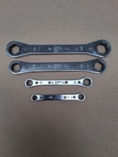 Vintage Snap-on Tools 6pt Double Box End Ratcheting Wrench Lot Of 4 Sae Usa Vintage Snap-on Tools 6pt Double Box End Ratcheting Wrench Lot Of 4 Sae Usa
