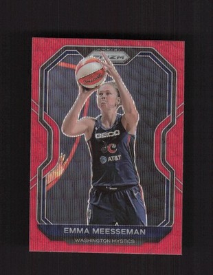 2021 Panini Prizm WNBA #54 Emma Meesseman Prizms Ruby Wave
