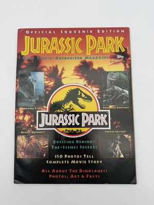 Jurassic Park Official Souvenir Magazine 1993 Movie Guide T Rex Raptor