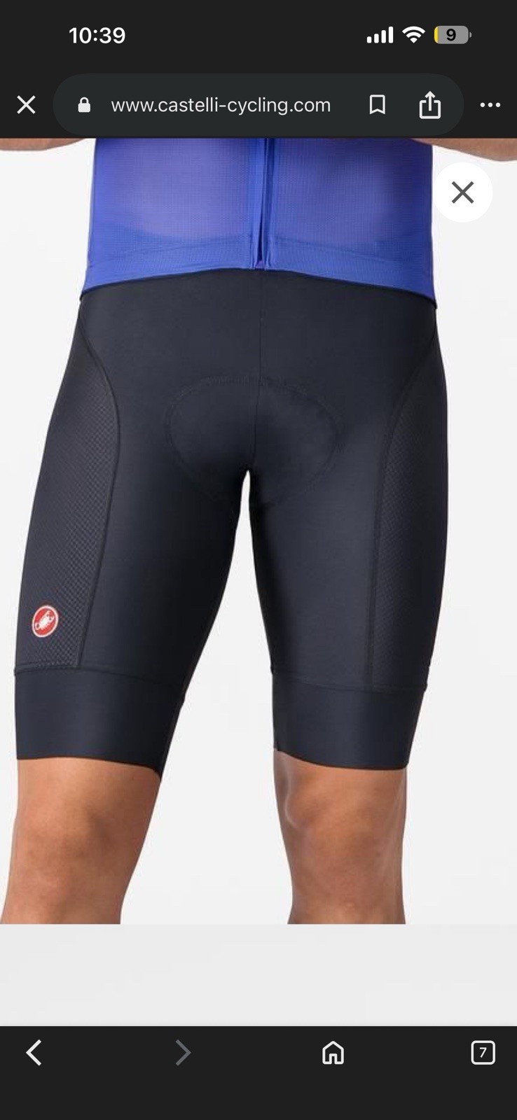 Castelli COMPETIZIONE 2 SHORT. For men’s Color Black, Size Small New With Tags