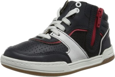 Clarks Jungen Fawn Peak T Sneaker Sportschuhe, Navy Blau Leder, EUR 21