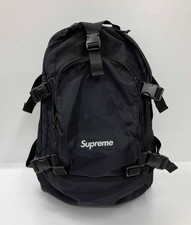Supreme Backpack Black Logo Daypack Bag Mens Streetwear 18.11x12.60x6.69in