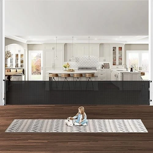 BINGGUZ 175" EXTRA WIDE RETRACTABLE BABY GATES OPENINGS 35" TALL MESH BLACK
Opens in a new window or