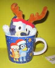 Bluey and Bingo Christmas Collectible 6" Plush and Mug set
