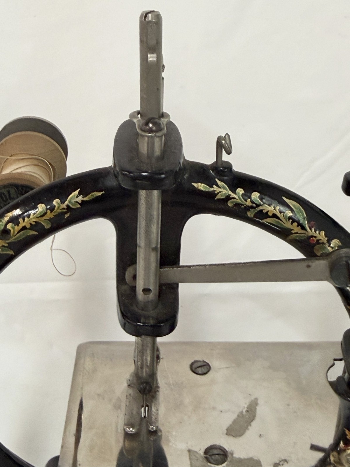 RARE Antique SEWING MACHINE PONY Child's Size Toy Foley & Williams with Orig Box