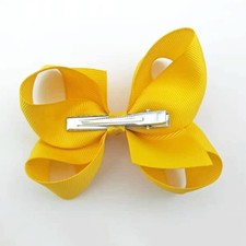 40PCS 4 Inch Hair Bows For Girls Hand-made Grosgrain Ribbon Hair Bow Alligator