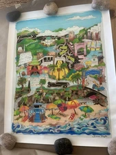 Linnea Pergola "Los Angeles Sunshine" Serigraph   28/295 Limited Edition Signed
