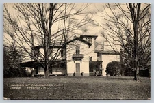 Vintage Mansion at Cadwalader Park Trenton NJ Black & White Postcard