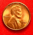 1952-S Lincoln Wheat Cent Penny GEM RED BU From an Original Bank Roll